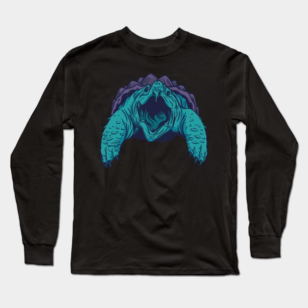 Alligator Snapping Turtle Long Sleeve T-Shirt by JFDesign123